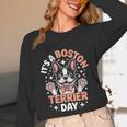 It’s A Boston Terrier Day Pet Cute Dog Lover Cartoon Unisex Long Sleeve T-Shirt, funny design
