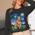 Red Heeler Starry Night Cattle Dog Colorful Art By Aja For Men Women Girls Kids Unisex Long Sleeve T-Shirt, funny design