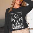 Tarot Card Vintage Crescent Moon Boston Terrier Dog Mom Unisex Long Sleeve T-Shirt, funny design