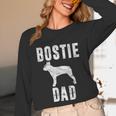 Vintage Boston Terrier Dad Dog Daddy Bostie Father Unisex Long Sleeve T-Shirt, funny design