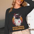 Vintage Boston Terrier Grandma Wear Sunglasses Dog Lover Men Women Girls Kids Unisex Long Sleeve T-Shirt, funny design