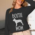 Vintage Boston Terrier Mom Dog Owner Bostie Mother Unisex Long Sleeve T-Shirt, funny design