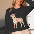 Vintage Floral Boston Terrier For Dog Lover Unisex Long Sleeve T-Shirt, funny design