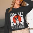 Vintage Japanese Dogzilla Boston Terrier Unisex Long Sleeve T-Shirt, funny design