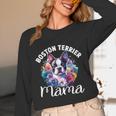 Watercolor Floral Boston Terrier Mama Dog Lover Mother's Day For Men Women Girls Kids Unisex Long Sleeve T-Shirt, funny design