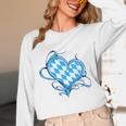 Bavarian Flag As Heart Blue Diamond Bavaria Unisex Long Sleeve T-Shirt, funny design