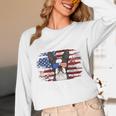 Boston Terrier Dad American Flag 4th Of July Dog Fathers Day Unisex Long Sleeve T-Shirt, funny design