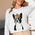 Boston Terrier Dog Wearing Crown For Men Women Girls Kids Unisex Long Sleeve T-Shirt, funny design