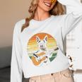 Boston Terrier Guitar Retro Unisex Long Sleeve T-Shirt, funny design