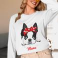 Boston Terrier Mum Dog Woman Idea Unisex Long Sleeve T-Shirt, funny design