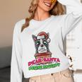 Boston Terrier Santa Claus Christmas Dog Unisex Long Sleeve T-Shirt, funny design