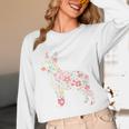 Floral FLower Boston Terrier Mom Grandma Unisex Long Sleeve T-Shirt, funny design