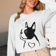 I Love My Boston Terrier Dog With Heart Unisex Long Sleeve T-Shirt, funny design