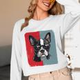 Retro Boston Terrier Dog Lover Bostie Mom Dad Dog Owner Unisex Long Sleeve T-Shirt, funny design