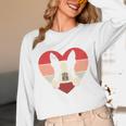 Retro Heart Boston Terrier Dog Vintage Valentine Unisex Long Sleeve T-Shirt, funny design