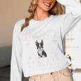 Ugly Xmas Sweater Style Boston Terrier Reindeer Christmas Unisex Long Sleeve T-Shirt, funny design
