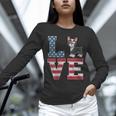 4th Of July Decor Patriotic LOVE Boston Terrier USA Flag Unisex Long Sleeve T-Shirt, novelty gifts, funny gifts