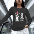 8 Years Old Birthday Boston Terrier Dog Lover 8th Party Kid Unisex Long Sleeve T-Shirt, novelty gifts, funny gifts
