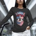Boston Terrier 4th Of July US Merica Bostie Dog Patriotic For Men Women Kids Unisex Long Sleeve T-Shirt, novelty gifts, funny gifts
