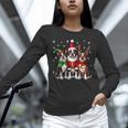 Boston Terrier Christmas Dogs Santa Reindeer Elf Unisex Long Sleeve T-Shirt, novelty gifts, funny gifts