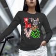 Boston Terrier Christmas Tree Lights Santa Dog Xmas For Men Women Kids Unisex Long Sleeve T-Shirt, novelty gifts, funny gifts
