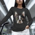 Boston Terrier Cute Puppy Face Dog Lover Pet Owner Unisex Long Sleeve T-Shirt, novelty gifts, funny gifts