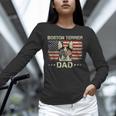 Boston Terrier Dad Dog Lovers American Flag 4th Of July For Women Men Unisex Long Sleeve T-Shirt, novelty gifts, funny gifts