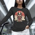 Boston Terrier Dog Japanese Style Samurai Dogs Unisex Long Sleeve T-Shirt, novelty gifts, funny gifts