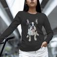 Boston Terrier Dog Motif Pet Art Boston Terrier Men Women Kids Unisex Long Sleeve T-Shirt, novelty gifts, funny gifts
