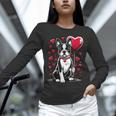 Boston Terrier Dog Valentine's Day Dog Owner Valentine Unisex Long Sleeve T-Shirt, novelty gifts, funny gifts