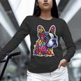Boston Terrier Floral Vintage Dog Mom Distressed Men Women Kids Unisex Long Sleeve T-Shirt, novelty gifts, funny gifts