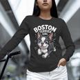 Boston Terrier Girl Cute Cartoon For Dog Owners Pet Terrier Unisex Long Sleeve T-Shirt, novelty gifts, funny gifts