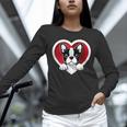Boston Terrier Heart Cute Puppy Lover Or Dog Owner Unisex Long Sleeve T-Shirt, novelty gifts, funny gifts