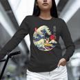 Boston Terrier Japanese Kanagawa Wave Surf Loyal Dog Men Women Kids Unisex Long Sleeve T-Shirt, novelty gifts, funny gifts