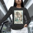 Boston Terrier Mom Skeleton Tarot Card Witch Vibes Dog Mom Unisex Long Sleeve T-Shirt, novelty gifts, funny gifts
