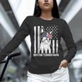 Boston Terrier Papa Cool Dog Lover USA American Flag Men Women Unisex Long Sleeve T-Shirt, novelty gifts, funny gifts