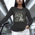 Boston Terrier Selfie With Ghosts Halloween Dog Lover Unisex Long Sleeve T-Shirt, novelty gifts, funny gifts
