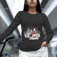 Boston Terrier In The Snow Merry Christmas Winter Unisex Long Sleeve T-Shirt, novelty gifts, funny gifts