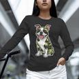 Camo Boston Terrier Pet Owner Camouflage Dog Lover Unisex Long Sleeve T-Shirt, novelty gifts, funny gifts