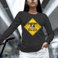 Caution Sign Boston Terrier Dog Bostie Puppy Unisex Long Sleeve T-Shirt, novelty gifts, funny gifts