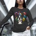 Celebration Event Birthday Party Boston Terrier Unisex Long Sleeve T-Shirt, novelty gifts, funny gifts