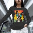 Dog Boston Terrier Hawaiian Unisex Long Sleeve T-Shirt, novelty gifts, funny gifts