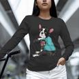 Father's Day Gift Dog Dad Boston Terrier i Love Dad Tattoo Unisex Long Sleeve T-Shirt, novelty gifts, funny gifts