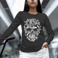 Halloween Costume Skull Boston Terrier Dog Lover Unisex Long Sleeve T-Shirt, novelty gifts, funny gifts