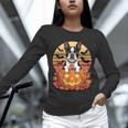 Halloween Retro Boston Terrier Unisex Long Sleeve T-Shirt, novelty gifts, funny gifts