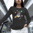 Kawaii Kids & Boys Astronaut Space Boston Terrier Dog Lover Unisex Long Sleeve T-Shirt, novelty gifts, funny gifts