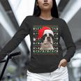 Ugly Xmas Sweater Santa Boston Terrier Dog Christmas For Men Women Kids Unisex Long Sleeve T-Shirt, novelty gifts, funny gifts