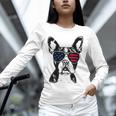 Boston Terrier Dog 4th July America USA Flag Men Women Kids Unisex Long Sleeve T-Shirt, novelty gifts, funny gifts