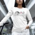 Boston Terrier EKG Heartbeat Heart Line Dog Lovers Unisex Long Sleeve T-Shirt, novelty gifts, funny gifts