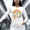 Boston Terrier Guitar Retro Unisex Long Sleeve T-Shirt, novelty gifts, funny gifts